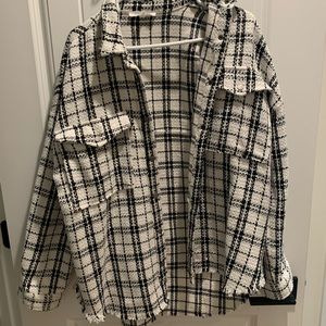 Houndstooth shacket.